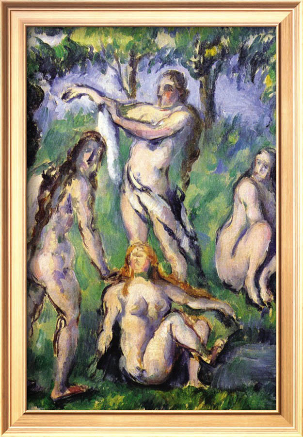 Bathers Detailed - Paul Cezanne Painting